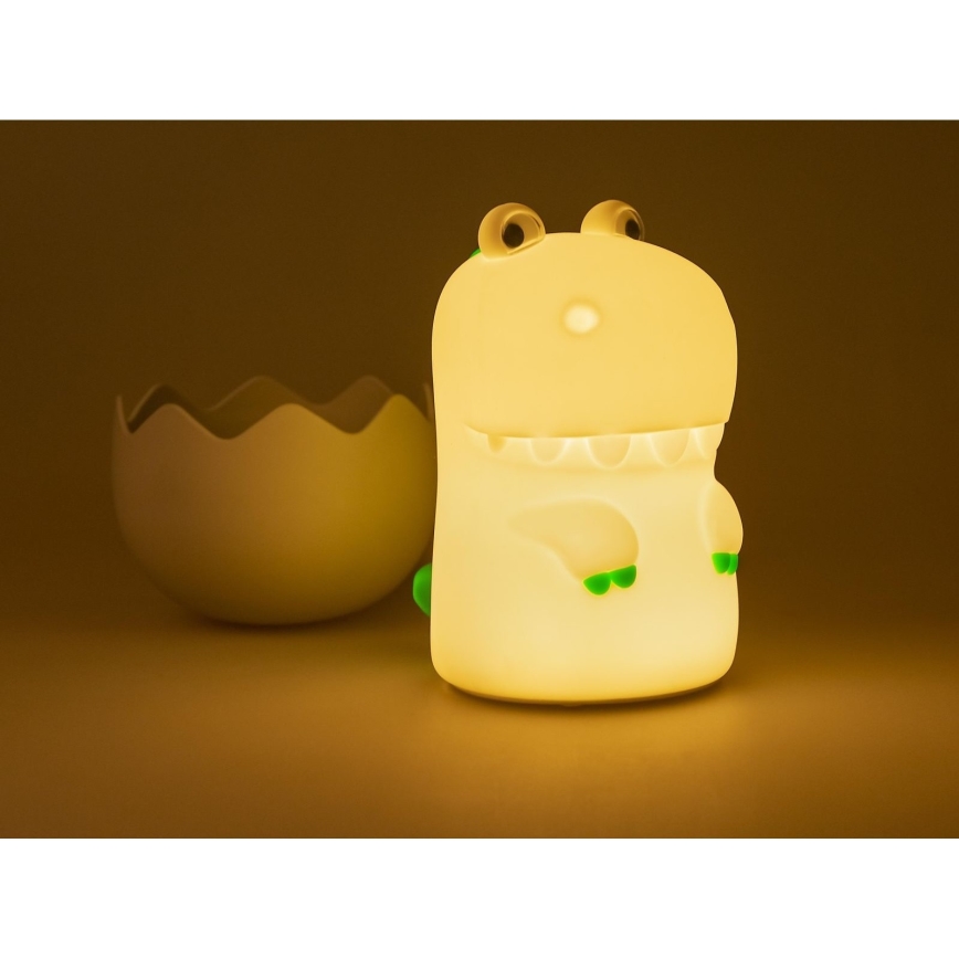 MegaLight - LED RGB Dimbaar oplaadbaar kinder aanraken lamp DIGGY DINO LED/5V