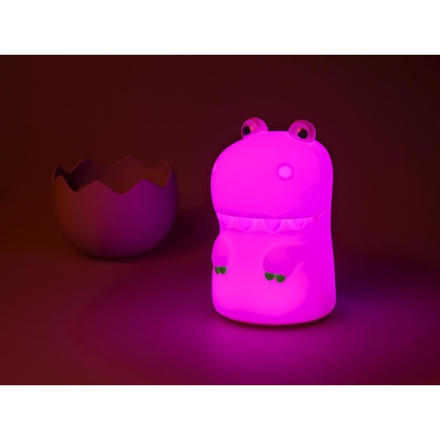 MegaLight - LED RGB Dimbaar oplaadbaar kinder aanraken lamp DIGGY DINO LED/5V
