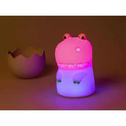 MegaLight - LED RGB Dimbaar oplaadbaar kinder aanraken lamp DIGGY DINO LED/5V