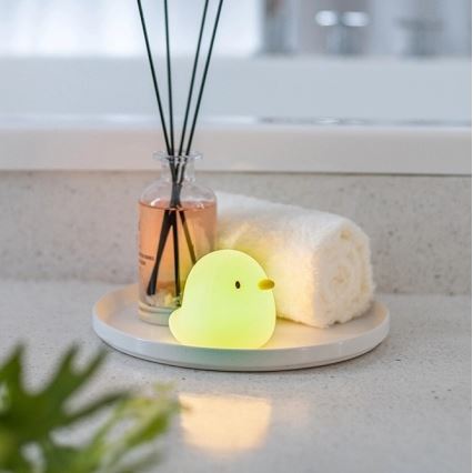 MegaLight - LED RGB Oplaadbaar kinder aanraken badlamp SWIMMY DUCK LED/5V IP67
