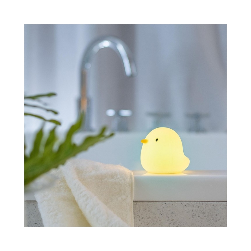 MegaLight - LED RGB Oplaadbaar kinder aanraken badlamp SWIMMY DUCK LED/5V IP67