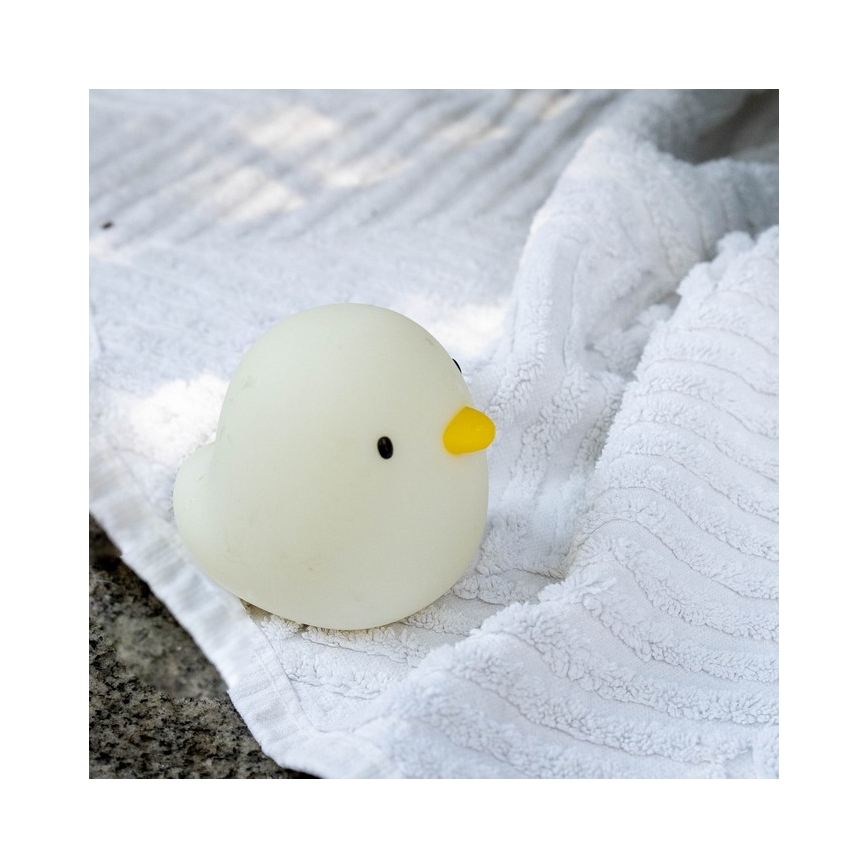 MegaLight - LED RGB Oplaadbaar kinder aanraken badlamp SWIMMY DUCK LED/5V IP67
