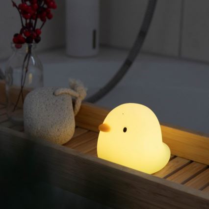 MegaLight - LED RGB Oplaadbaar kinder aanraken badlamp SWIMMY DUCK LED/5V IP67