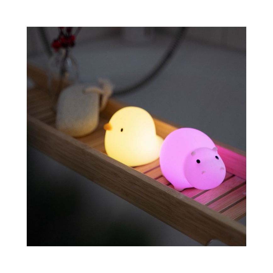 MegaLight - LED RGB Oplaadbaar kinder aanraken badlamp SWIMMY DUCK LED/5V IP67