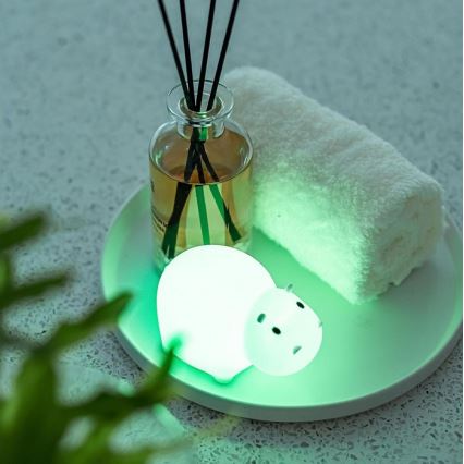 MegaLight - LED RGB Oplaadbaar kinder aanraken badlamp SWIMMY HIPPO LED/5V IP67