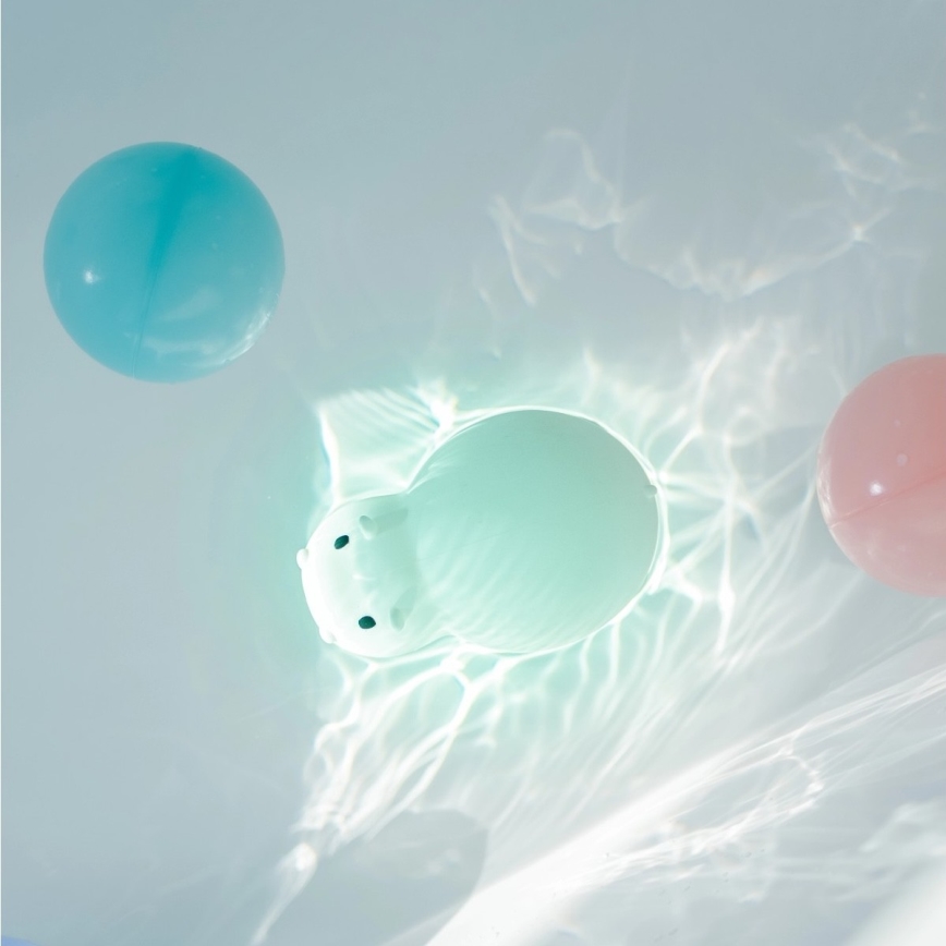 MegaLight - LED RGB Oplaadbaar kinder aanraken badlamp SWIMMY HIPPO LED/5V IP67