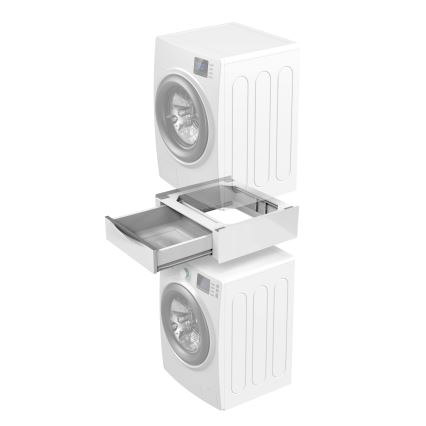 Meliconi 656112 - Tussenstuk voor wasmachine en droger met uittrekbare opberglade 28 l, wit