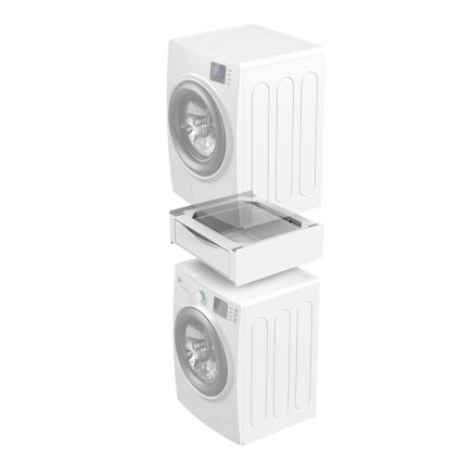 Meliconi 656112 - Tussenstuk voor wasmachine en droger met uittrekbare opberglade 28 l, wit