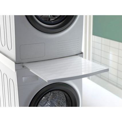 Meliconi 656113 - Socle pour lave-linge et sèche-linge avec tiroir coulissant, 70 cm, blanc