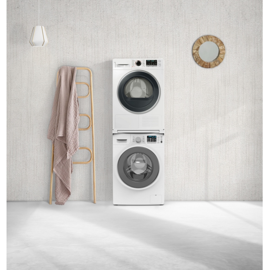 Meliconi 656113 - Socle pour lave-linge et sèche-linge avec tiroir coulissant, 70 cm, blanc