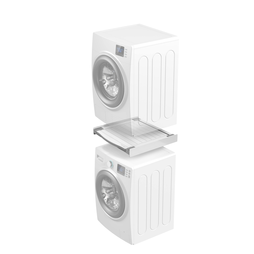 Meliconi 656113 - Socle pour lave-linge et sèche-linge avec tiroir coulissant, 70 cm, blanc