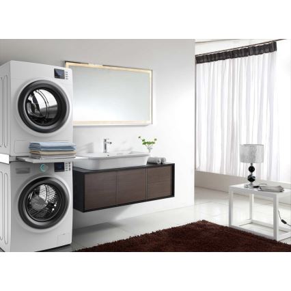 Meliconi 656113 - Tussenstuk voor wasmachine en droger met uittrekbare lade 70 cm wit