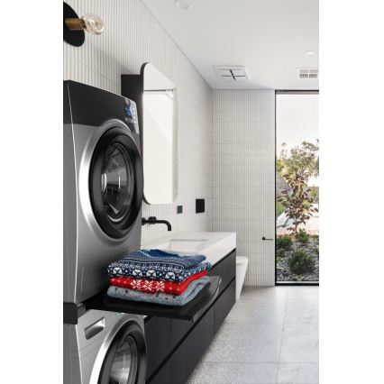 Meliconi 656136 - Socle pour lave-linge et sèche-linge avec tiroir coulissant 60 cm, noir