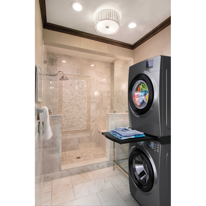 Meliconi 656136 - Socle pour lave-linge et sèche-linge avec tiroir coulissant 60 cm, noir