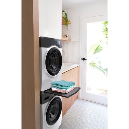 Meliconi 656136 - Socle pour lave-linge et sèche-linge avec tiroir coulissant 60 cm, noir