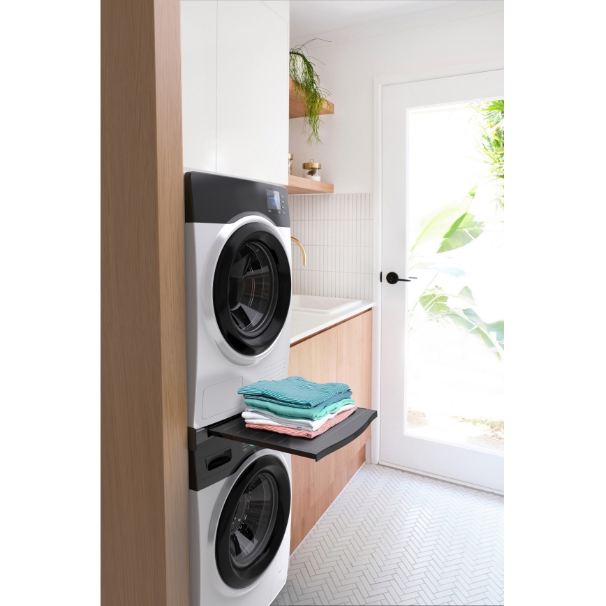 Meliconi 656136 - Socle pour lave-linge et sèche-linge avec tiroir coulissant 60 cm, noir