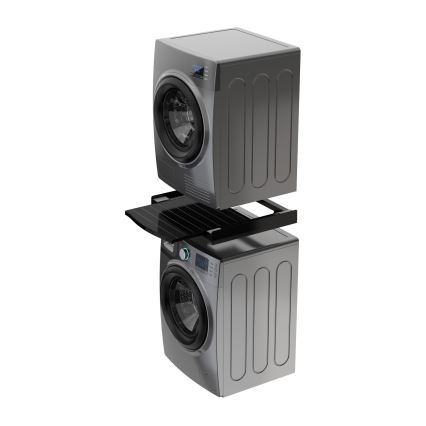 Meliconi 656136 - Socle pour lave-linge et sèche-linge avec tiroir coulissant 60 cm, noir