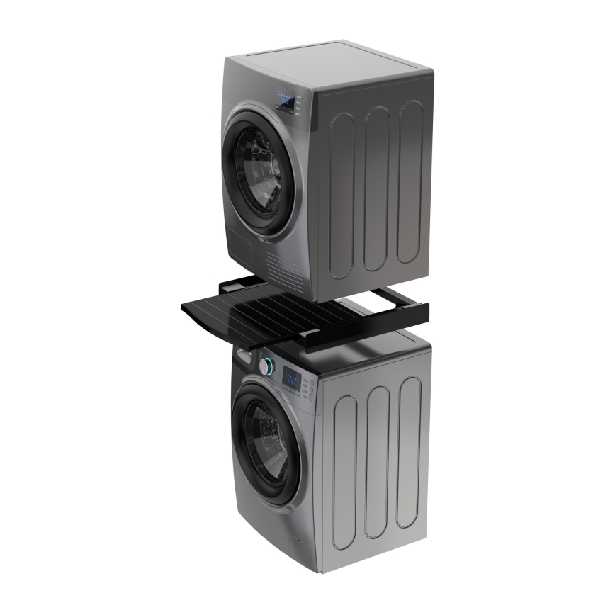 Meliconi 656136 - Socle pour lave-linge et sèche-linge avec tiroir coulissant 60 cm, noir