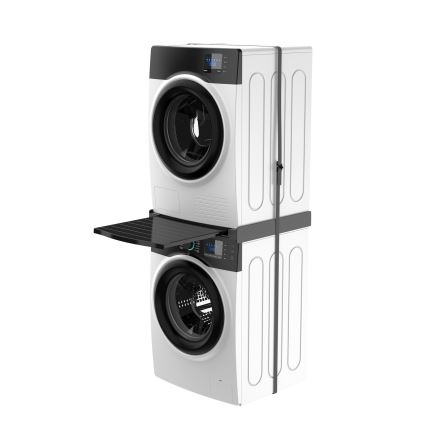 Meliconi 656136 - Socle pour lave-linge et sèche-linge avec tiroir coulissant 60 cm, noir