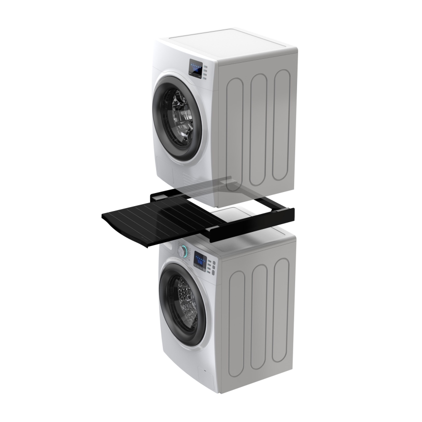 Meliconi 656136 - Tussenstuk voor wasmachine en droger met uittrekbare lade 60 cm zwart