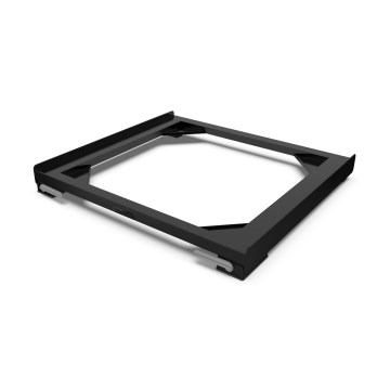 Meliconi 656168 - Anti-trillingsmat voor wasmachine met uitschuifbare wieltjes, 47 cm, zwart