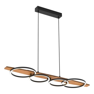 MELISA hanglamp aan kabel LED/35W/230V dennenhout