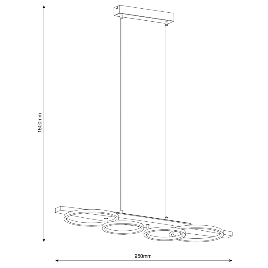 MELISA hanglamp aan kabel LED/35W/230V dennenhout