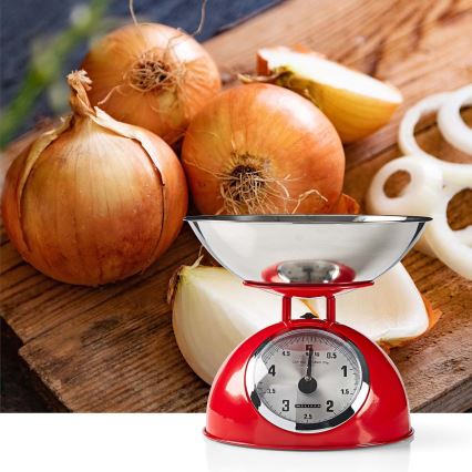 Melissa - Balance de cuisine rétro avec bol rouge