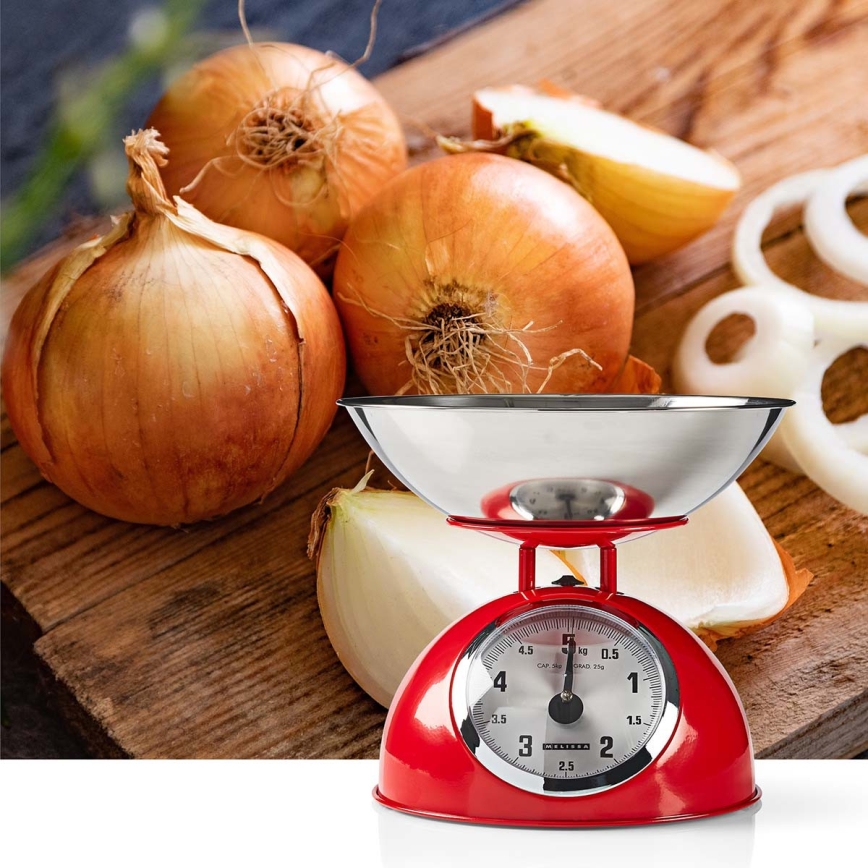 Melissa - Balance de cuisine rétro avec bol rouge