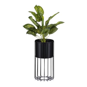 Metalen bloempot LOFT 42x20 cm zwart