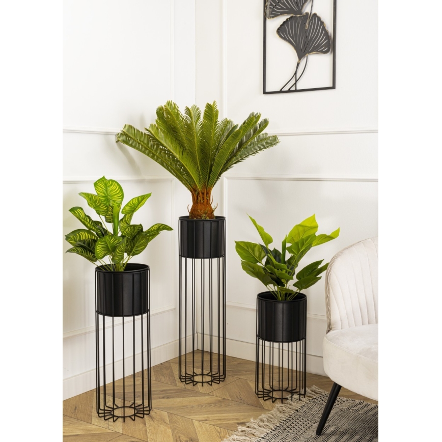 Metalen bloempot LOFT 42x20 cm zwart