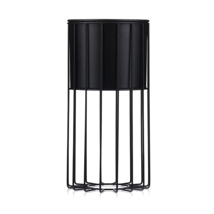 Metalen bloempot LOFT 42x20 cm zwart