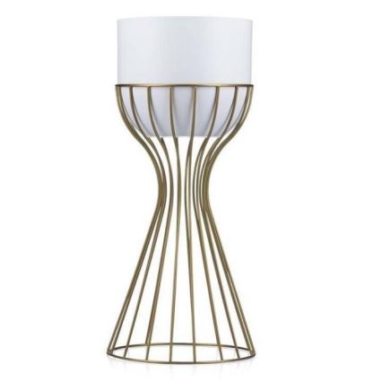 Metalen bloempot LOFT 46x20 cm goud/wit