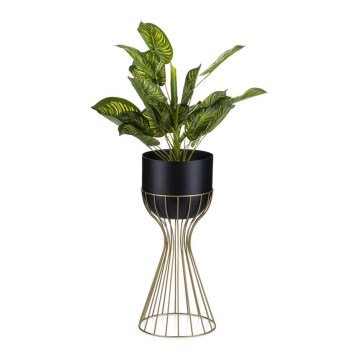 Metalen bloempot LOFT 46x20 cm goud/zwart