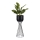 Metalen bloempot LOFT 56x20 cm zwart