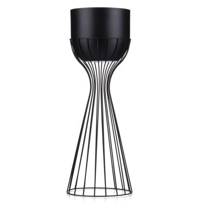 Metalen bloempot LOFT 56x20 cm zwart
