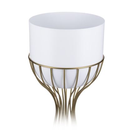 Metalen bloempot LOFT 68x20 cm goud/wit