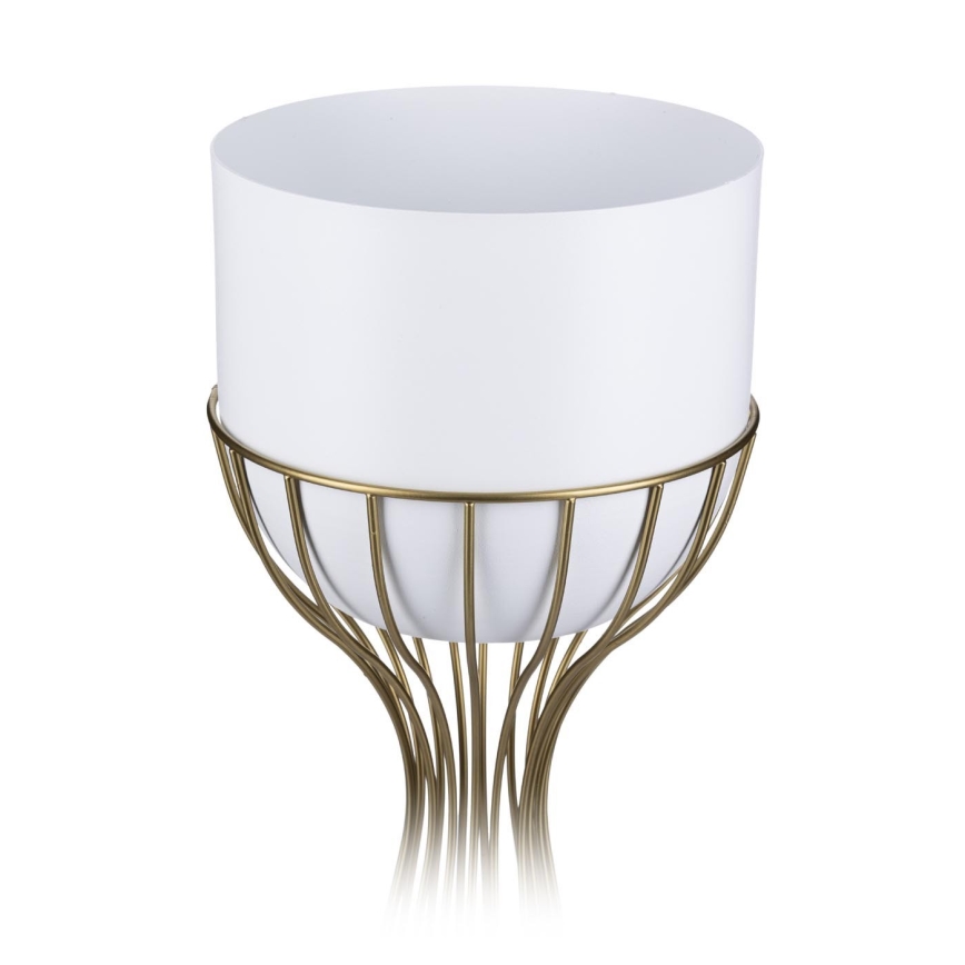 Metalen bloempot LOFT 68x20 cm goud/wit