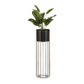 Metalen bloempot LOFT 70x20 cm goud/zwart