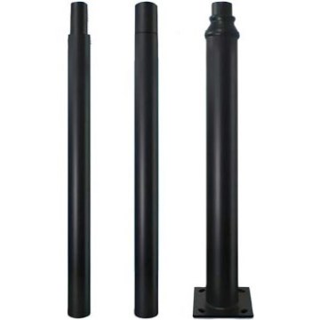 Metalen buis voor buitenverlichtingspaal BASE 3 m, zwart
