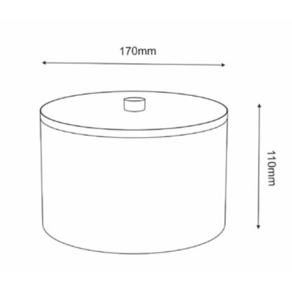 Metalen opbergdoos 12x17,5 cm wit