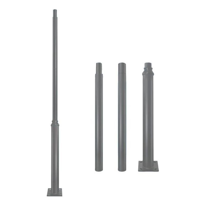 Metalen paal voor buitenverlichting BASE 3 m grijs
