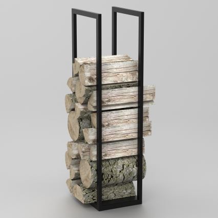 Metalen standaard voor hout 120x40 cm zwart