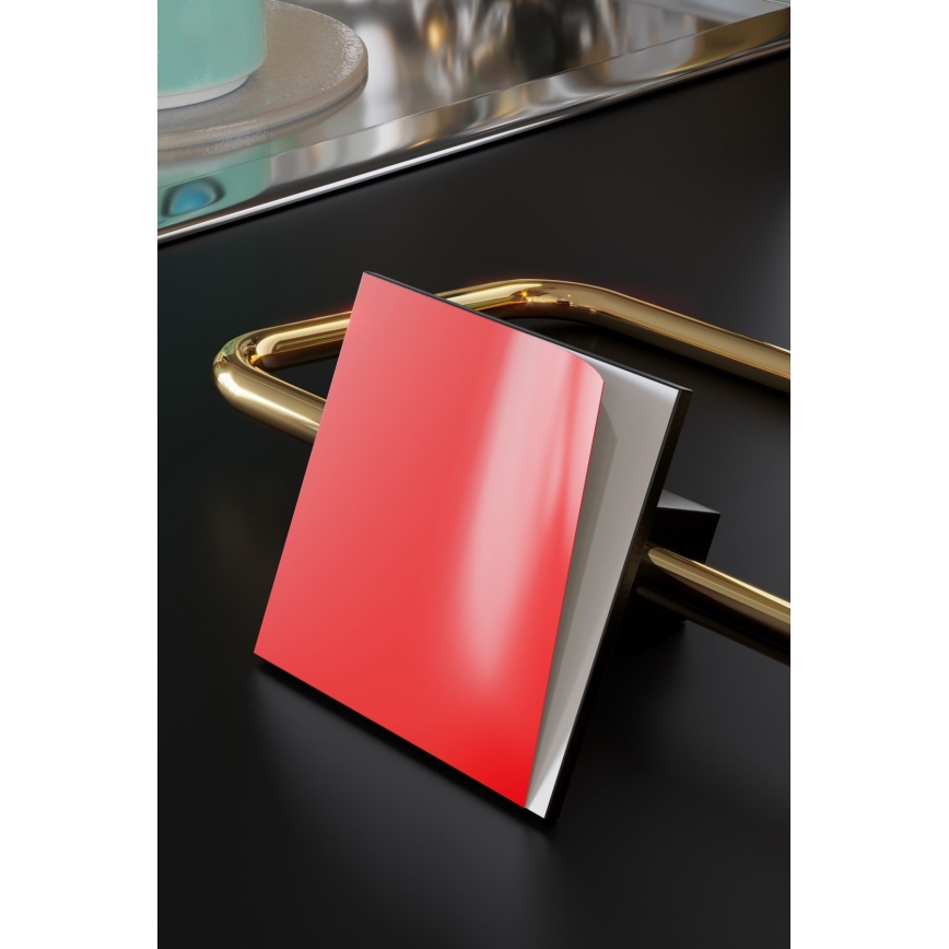 Metalen toiletrolhouder 8x16 cm zwart/goud