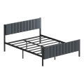 Metalen tweepersoonsbed LUNOR 120x200 cm, antraciet, maximaal draagvermogen 120 kg