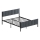 Metalen tweepersoonsbed LUNOR 160x200 cm, antraciet, draagvermogen 200 kg