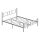 Metalen tweepersoonsbed PIRON 140x200 cm, wit, draagvermogen 200 kg