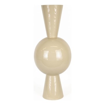 Metalen vaas 60 x 25 cm, beige
