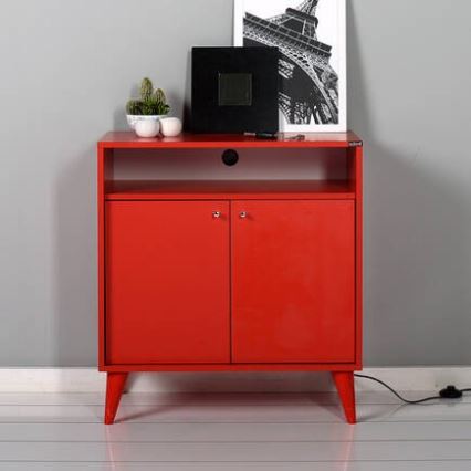 Meuble 79x73 cm rouge