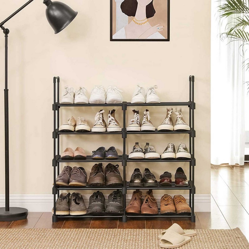 Meuble à chaussures ALVORO noir